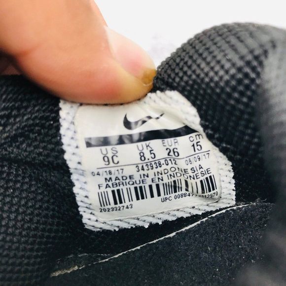 Nike Dynamo Free Volt TD‎ Toddler Size 9C Shoes Black Blue Sneakers 343938-012 - Picture 8 of 9